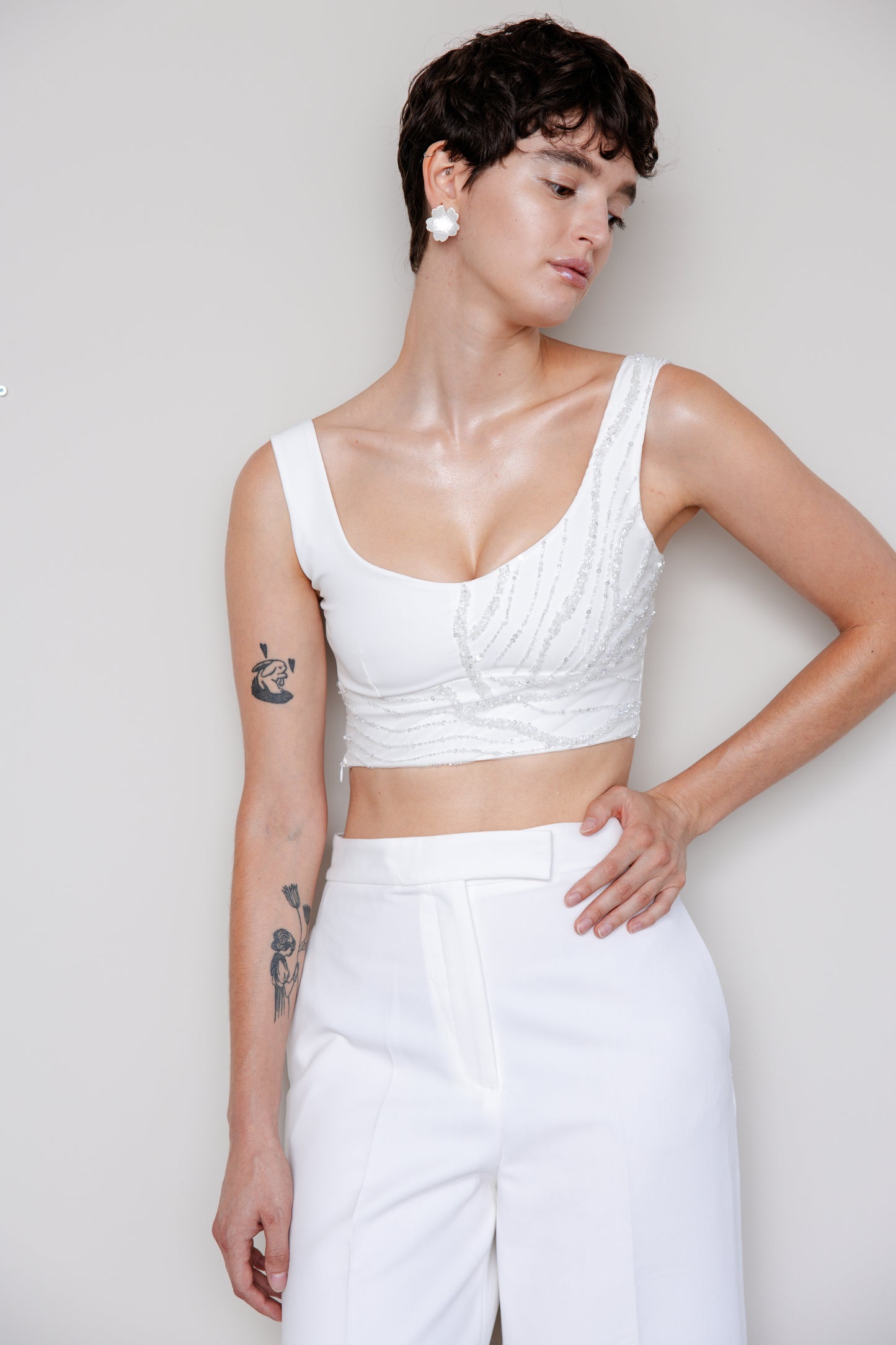 Embellished Crop Top