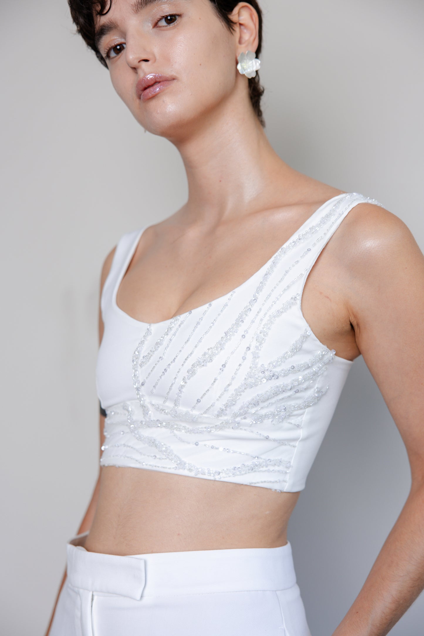 Embellished Crop Top