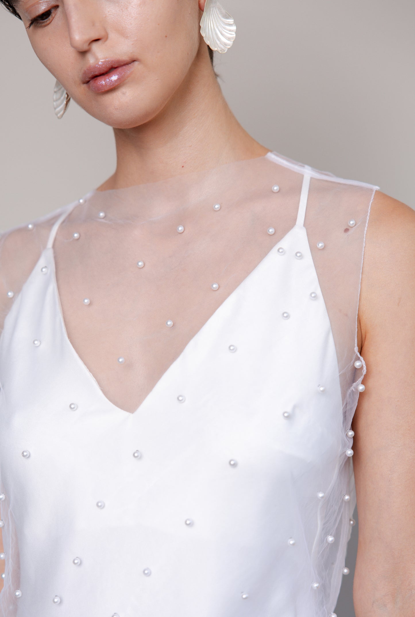 Midi Cross-Back Slip Dress