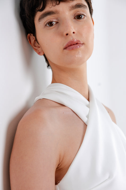 Draped Neckline Top