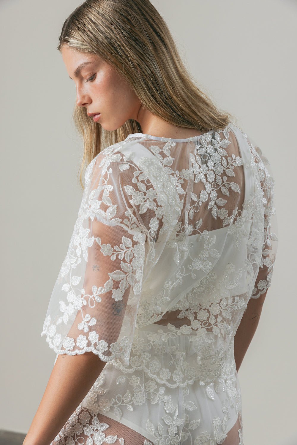 Lace Boxy Tee