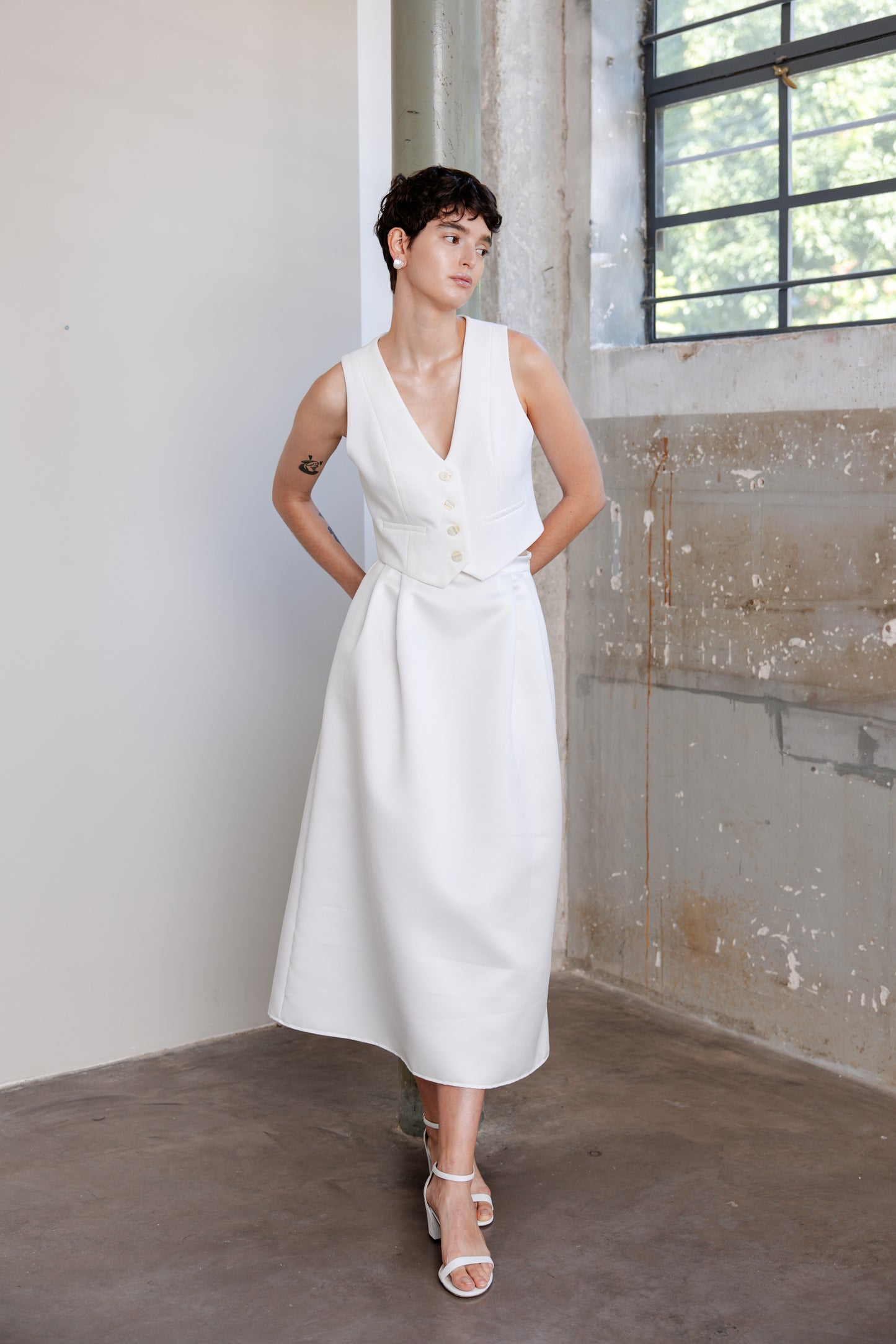 Midi A-Line Skirt